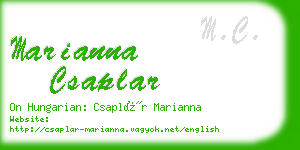 marianna csaplar business card